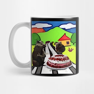 watercolor funny groundhog birthday Mug